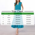 thumbnail image 4 of Womens Ruffle Tiered Maxi Dress Sleeveless V Neck Summer Casual Tank Sundress Cozy Flowy Long Dress (S, Hot Pink), 4 of 7