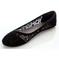 thumbnail image 5 of Charles Albert Women's Breathable Crochet Lace Ballet Flat Black Size 6, 5 of 6