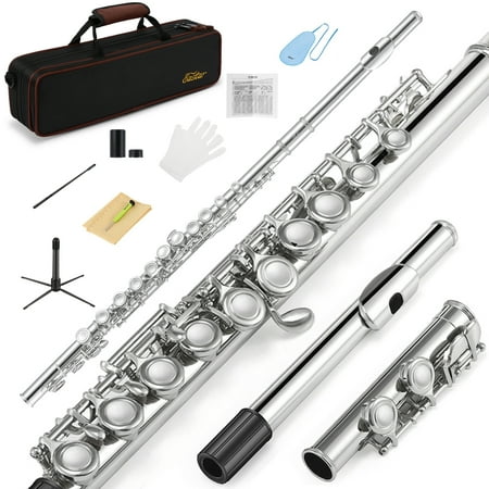 Eastar EFL-1 C Flute Closed Hole 16 Key Nickel Plated With Stand Case Tuning Rod