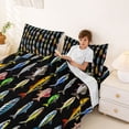 thumbnail image 3 of Erosebridal Fishing Fish Full Size Sheets, Farmhouse Rustic Bed Sheets, 1 Flat Sheet, 1 Fitted Sheet and 2 Pillowcases, 3 of 5