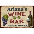 thumbnail image 1 of Ariana's Rustic Wine Bar Sign Wall Décor Kitchen Gift 8 x 12 Matte Finish Metal 108120056398, 1 of 1