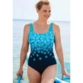 thumbnail image 3 of Swimsuits For All Women's Plus Size  Scoop Neck Tummy Control Chlorine Resistant Tank One Piece Swimsuit, 3 of 4