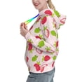 thumbnail image 2 of Lsque Hand Drawn Strawberry Pattern Casual Women's Hoodie,Hooded Sweatshirt with Kangaroo Pocket,Pullover Hoodie with Eye-catching Drawstrings-Large, 2 of 7
