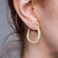 thumbnail image 4 of Pendientes de aro para mujer y niña, pendientes huecos brillantes y exquisitos, joyería de moda, regalo para San Valentín, 4 of 8
