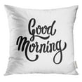 thumbnail image 1 of RYLABLUE Lettre Bonjour Lettrage Phrase Texte Calligraphie Jeter Taie d'Oreiller Housse de Coussin, 1 of 1