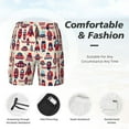 thumbnail image 3 of Naloa Rocket Pattern Print Men Swim Trunks with Compression Liner ,Board Shorts,Men's Swim Shorts with Drawstring and Elastic Waistband-X-Large, 3 of 6