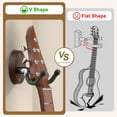 thumbnail image 3 of New Bee Guitar Wall Mount - Sturdy Wood Base & Metal Hook, High Weight Capacity, Anti-Slip V-Shape, Rotatable Adjustable with Soft Rubber - Fits Ukulele/Bass/Mandolin/Banjo (All Sizes), 3 of 13