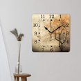 thumbnail image 3 of 10 Inch Wall Clock Battery Operated Square Clock for Office, Kitchen, Outdoor, Living Room,Autumn Bare Tree Branches with Fall Leaves Adorable, 3 of 4