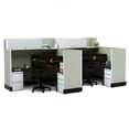 thumbnail image 1 of Modern Office Furniture 53-67H 2pack Powered Cubicles, 1 of 5