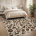 thumbnail image 3 of ODIKA 8'x10' Ultra-Soft Area Rug, Abstract Inspired Patches Border Southwestern Symmetry Spotted Flowing Dynamic None Washable, Bare feet friendly, Silk-Touch for Bedroom, Under Sectional, 3 of 7