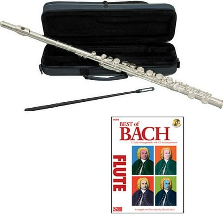Best of Bach Flute Pack - Includes Flute w/Case & Accessories & Best of Bach Play Along (Best Pack And Play Ftm)