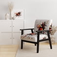 thumbnail image 2 of Designart "Abstract Symphony in Red and Black II" Red Abstract Upholstered Accent Chair - Modern Arm Chair For Bedroom, 2 of 7