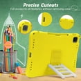 thumbnail image 6 of Kids Case for Apple iPad Pro 11 Inch 2024/2022/2021/2020/2018/ iPad Air 11 2024/ iPad Air 5 4, Lightweight Kids Friendly Kickstand Handle Cute Ladder Design Bumper Back Cover for Girls Boys,Yellow, 6 of 6