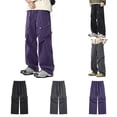 thumbnail image 2 of Dpytoraw Men's Outdoor Hiking Pants Waterproof Windproof Loose Fit Travel Comfort Trousers Black L, 2 of 5