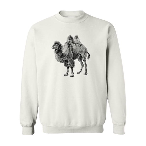 Bactrian Camel Sketch Sweatshirt Men -Image by Shutterstock, Male XX-Large