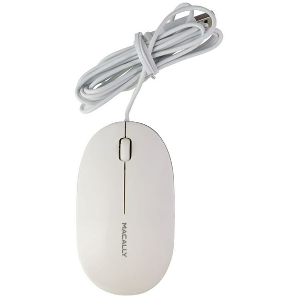 Macally Wired USB Ice Mouse2 pour Windows PC &amp; Plus - Blanc (ICEMOUSE2) / 5Ft (Utilisé)