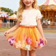 thumbnail image 2 of Girls Party Dress Kids Festive Petal Skirt With Net Overlay Performances Celebrations Clothes, 2 of 5