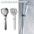 4 Modes High Pressure Shower Head with On/Off Button Sprayer Nozzle