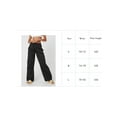 thumbnail image 5 of Sedceaty Women's Spring Autumn Casual Cargo Pants Solid Color High Waist Straight Leg Pants, 5 of 5