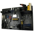 thumbnail image 2 of Wall Control 4ft Metal Pegboard Standard Tool Storage Kit - Black Toolboard with Black Hooks and Accessories, 2 of 8