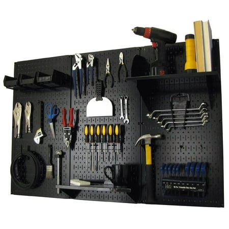 Wall Control Pegboard Standard Tool Storage Kit - Black