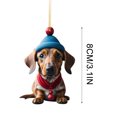 thumbnail image 6 of KCEHTA Dachshund Christmas Ornaments, Dachshund Ornaments for Christmas Tree, Acrylic Dachshund Pendant Christmas Hanging Ornament Cute Dachshund Dog Xmas Tree Decorations for Dog Lovers, 6 of 6