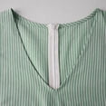 thumbnail image 4 of Gamivast Womens Linen Sundresses Sleeveless V-Neck Tank Dress Vertical Striped Shift Dress Loose Fit Knee Length Summer Beach Vacation Daily Playwear, 4 of 7
