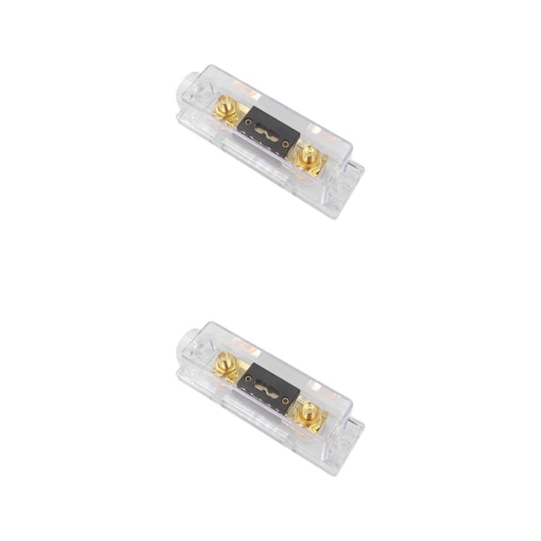 Sidaley Portafusibles Anl de aleación duradera y latón-cobre para protección automotriz Portafusibles automotriz transparente 60A transparente 60A 2piezas