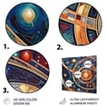 thumbnail image 3 of Designart "Galactic Universe in Orange and Blue I" Comets Metal Wall Decor, 3 of 5