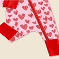 thumbnail image 5 of ZEHJUHAN Baby Girls' Cute Romper, Round Neck Heart Print Long Sleeve Full-Zip Bodysuit For Spring Fall Red，1-3M, 5 of 7