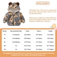 thumbnail image 3 of TiaoBug Baby Boys Girls Cute Bear Printed Fleece Hoodies Zipper Fuzzy Hooded Jacket Winter Outerwear Black 9-12 Months, 3 of 3