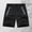 Black, variant on Men's Shorts Elastic Waist Size 3X Fleece Free Shipping Casual And Fashionable Solid Color Drawstring Elastic Waist Shorts