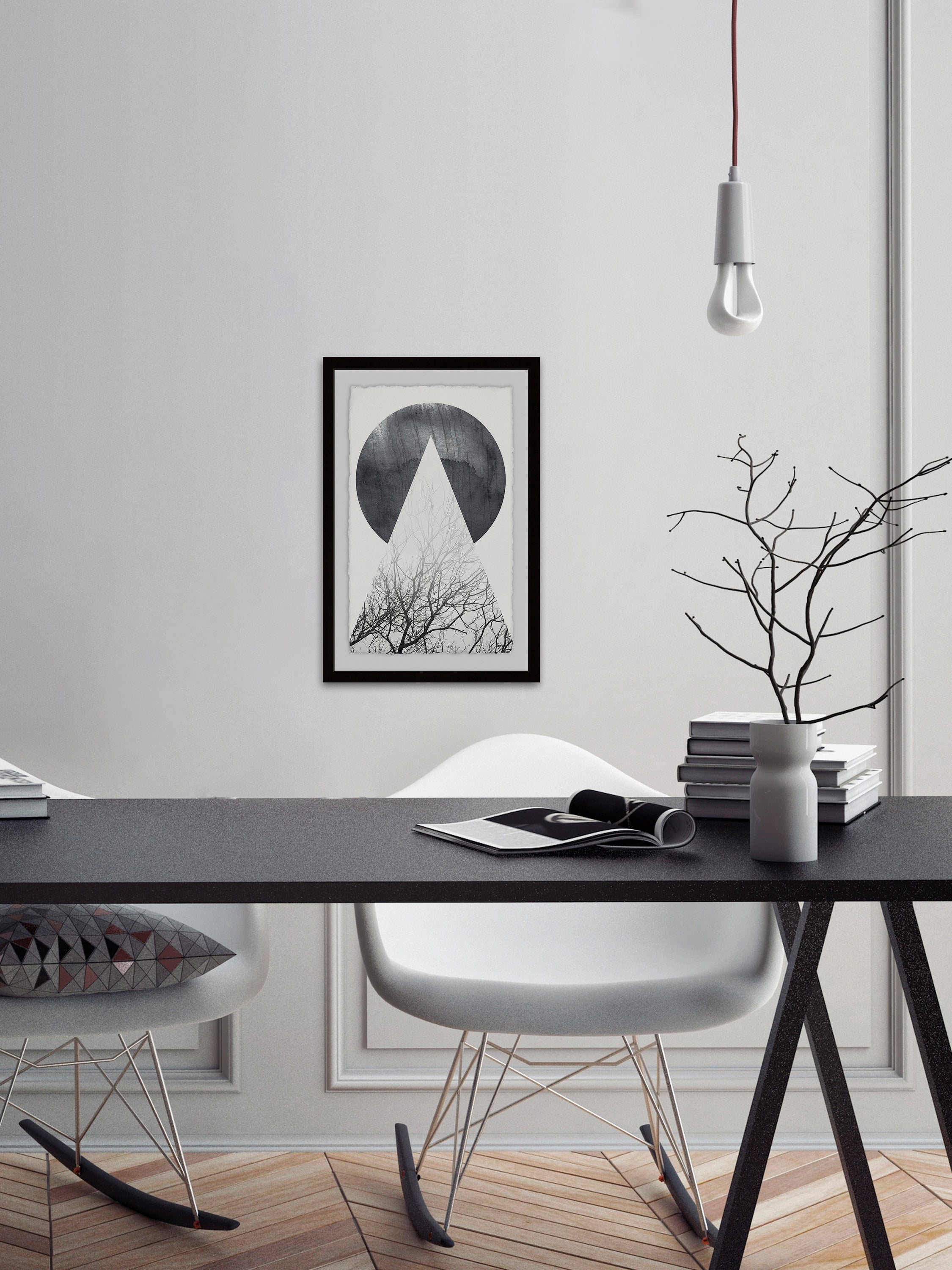 A Full Moon Framed Painting Print