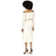 thumbnail image 2 of Michael Kors Womens Belted Tie Waist Off-Shoulder Midi Dress, white, XL, 2 of 2