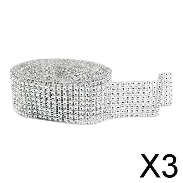 Cadena de Diamantes de Imitación Soledad 3 Piezas 10 Yardas 4 cm
