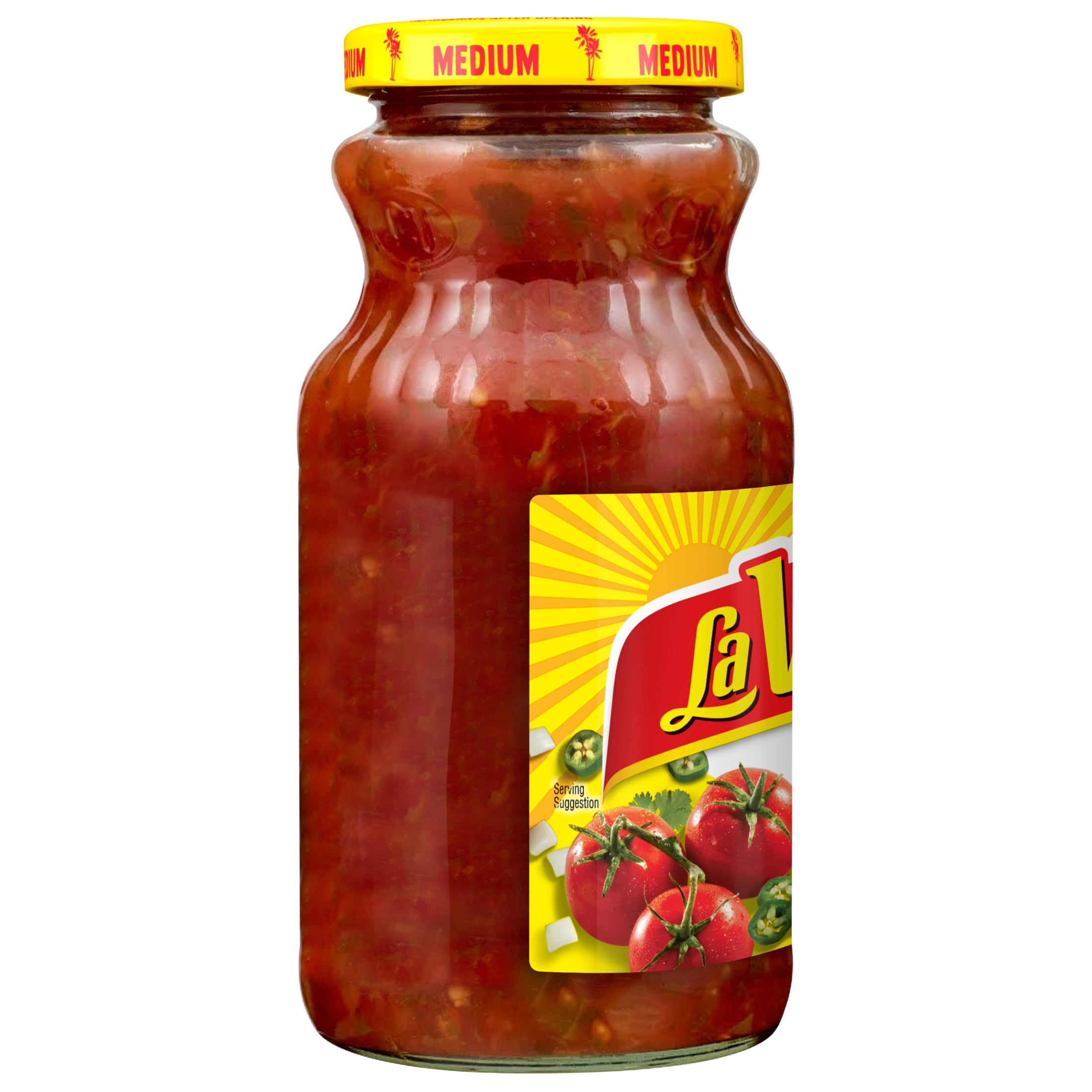(2 pack) LA VICTORIA Medium Salsa Cilantro Mild, Shelf-Stable, 15.5 oz Glass Jar