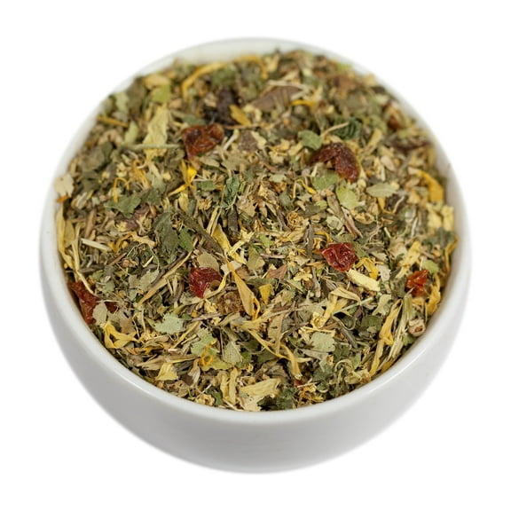 The Spice Hut - Cold Eliminator Herbal Tea, Loose Leaf Tea, 100% Caffeine-Free - Immune Boost Cold Care Tea - Elder, Blackberry Leaves, Makes 80-100 CUPS - 8oz Resealable Airtight Pouch