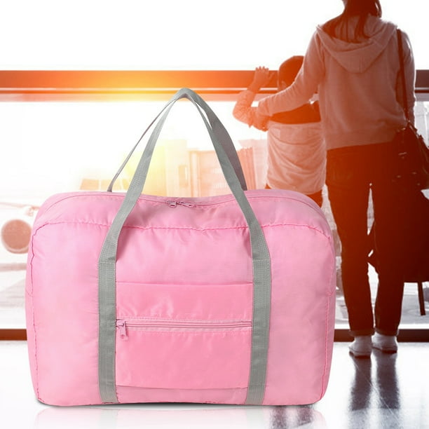 Folding Foldable Portable Travel Storage Bag Organizer Gym Bag for Clothes Bottle Pink Walmart