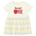 thumbnail image 3 of Inktastic Sweet One Strawberry Birthday Girls Baby Dress, 3 of 5