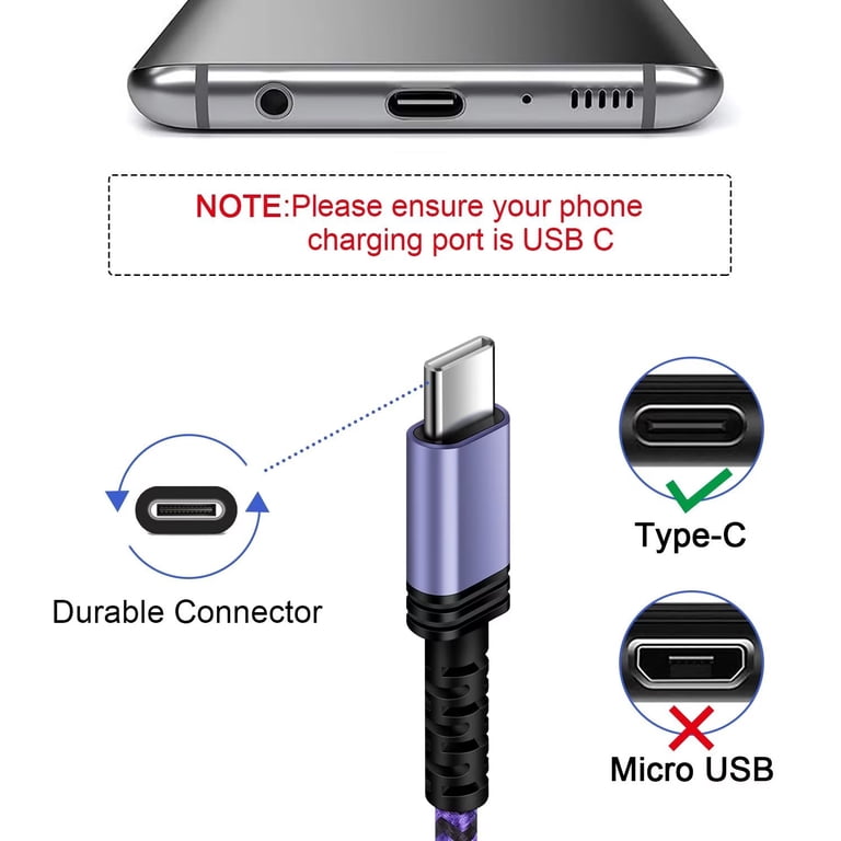 Ailkin USB-C Charging Cable 4-Pack, 6 Feet, Multicolor photo 5