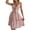 Blush Pink, variant on Womens Frill Ditsy Floral Spaghetti Strap Mini Dress with Tie Front and Sheer Details Fifty% Polyester Fabric Today
