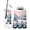 Color 1, variant on Bathroom Accessory Set 6 Piece Peaceful Mountain Landscape Watercolor Gentle Morning Haze Trash can, Toothbrush Holder, Toothbrush Cup, Soap Dispenser, Soap Dish, Toilet Brush Holder