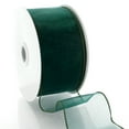 thumbnail image 2 of Ribbon Traditions 2.5" Wired Sheer Organza Ribbon Hunter Green 50 Yards, 2 of 2