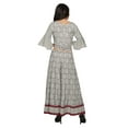 thumbnail image 3 of Moomaya Printed Long Palazzo And V- Neck Crop Top Set For Women Ethnic Dresses, 3 of 6