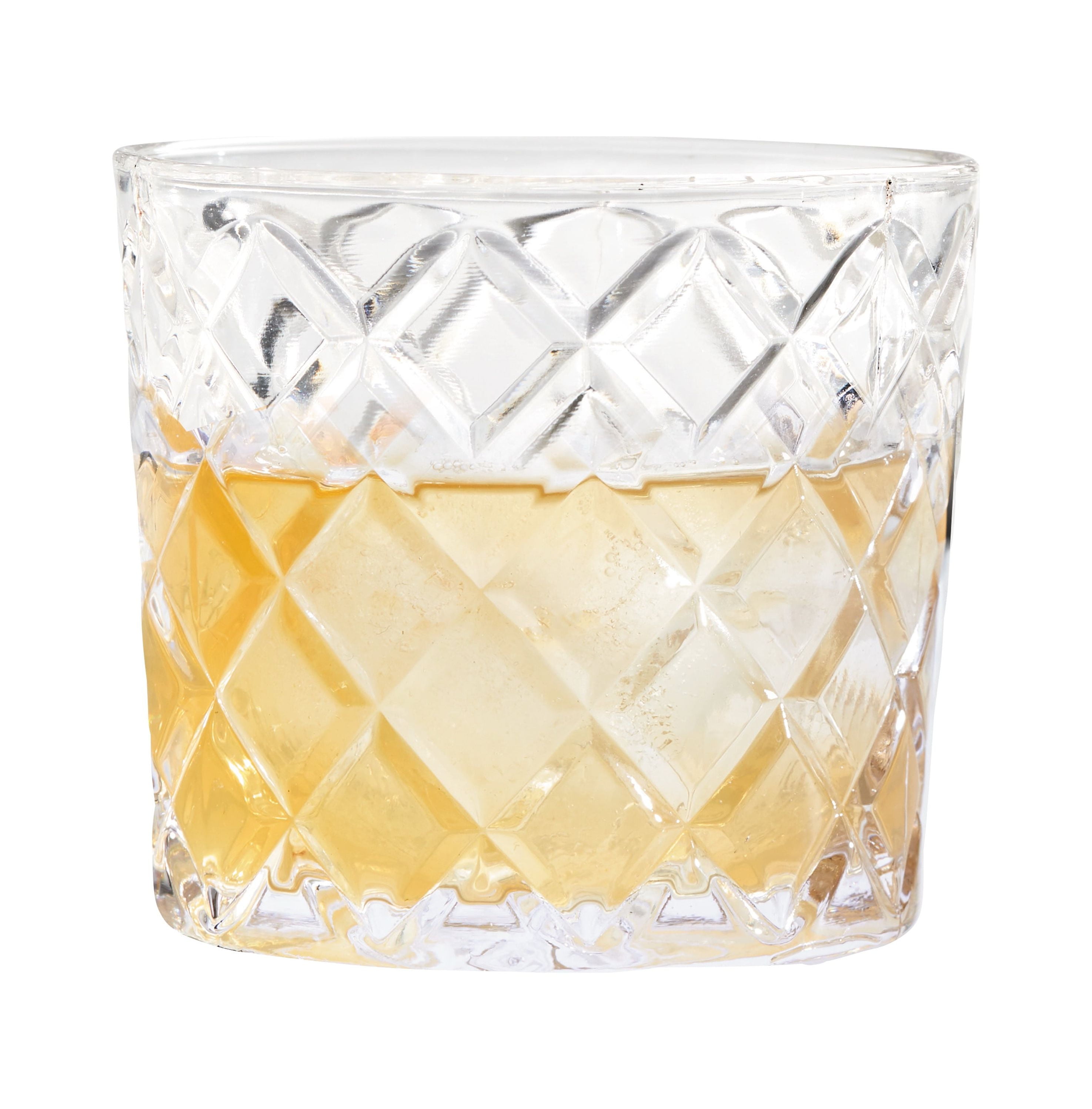 (4 pack) Better Homes & Gardens Diamond Cut Old Fashioned Glass, 4-Pack