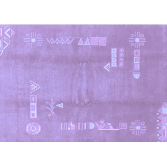 Ahgly Company Machine Washable Indoor Rectangle Abstract Blue Modern Area Rugs, 7' x 9'