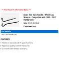 thumbnail image 2 of Spare Tire Jack Handle / Wheel Lug Wrench - Compatible with 1993 - 2017 Honda Civic 1994 1995 1996 1997 1998 1999 2000 2001 2002 2003 2004 2005 2006 2007 2008 2009 2010 2011 2012 2013 2014 2015, 2 of 2