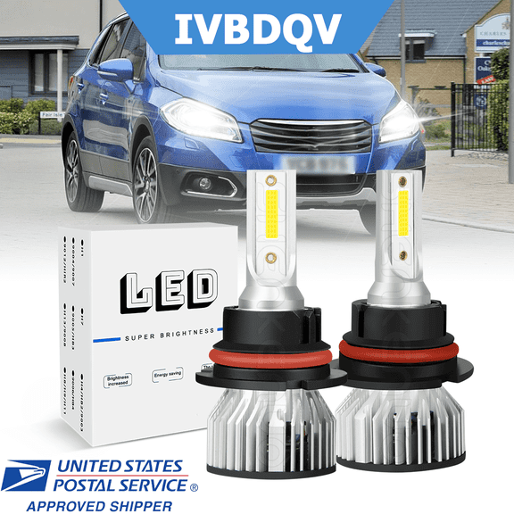 For Suzuki SX4 2007-2013 LED Headlights 9007 High/Low Beam Bulb 2Pcs 36W 6000K Super Bright White