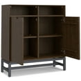 thumbnail image 6 of Simpli Home Banting SOLID HARDWOOD 36 inch Wide Modern Industrial Entryway Storage Cabinet in Walnut Brown, 6 of 14