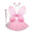 thumbnail image 4 of Disfraz de hada para niñas, falda tutú, disfraz de ángel, disfraz de princesa. Rosa, 4 of 9